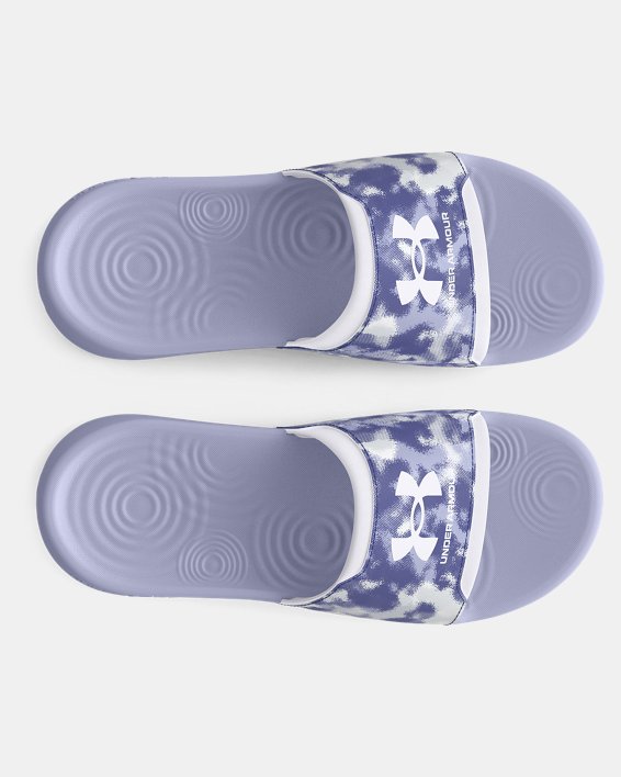 Women's UA Ignite Select Graphic Slides in Purple image number 2